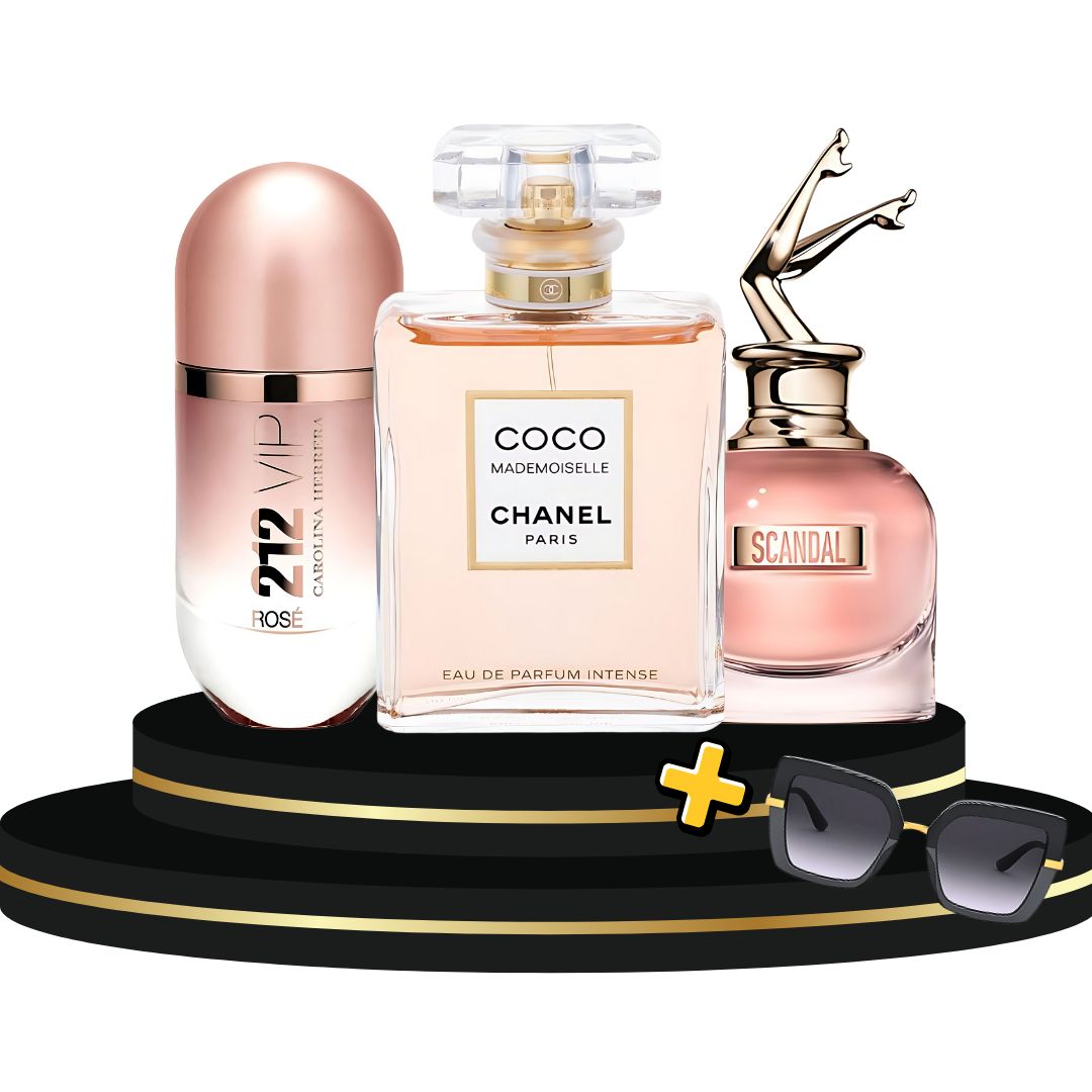 212 VIP ROSE + SCANDAL + COCO MADEMOISELLE + REGALO EXCLUSIVO